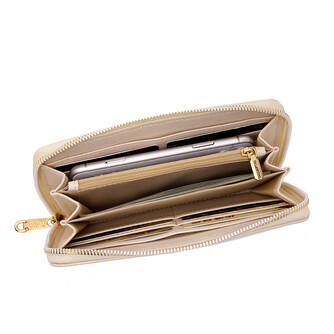 VIVI LONG WALLET - FLORAL BL, BEIGE